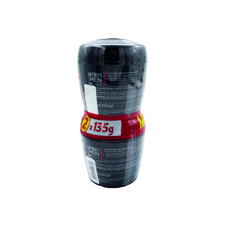 Desodorante hombre en crema 135gr x2 und