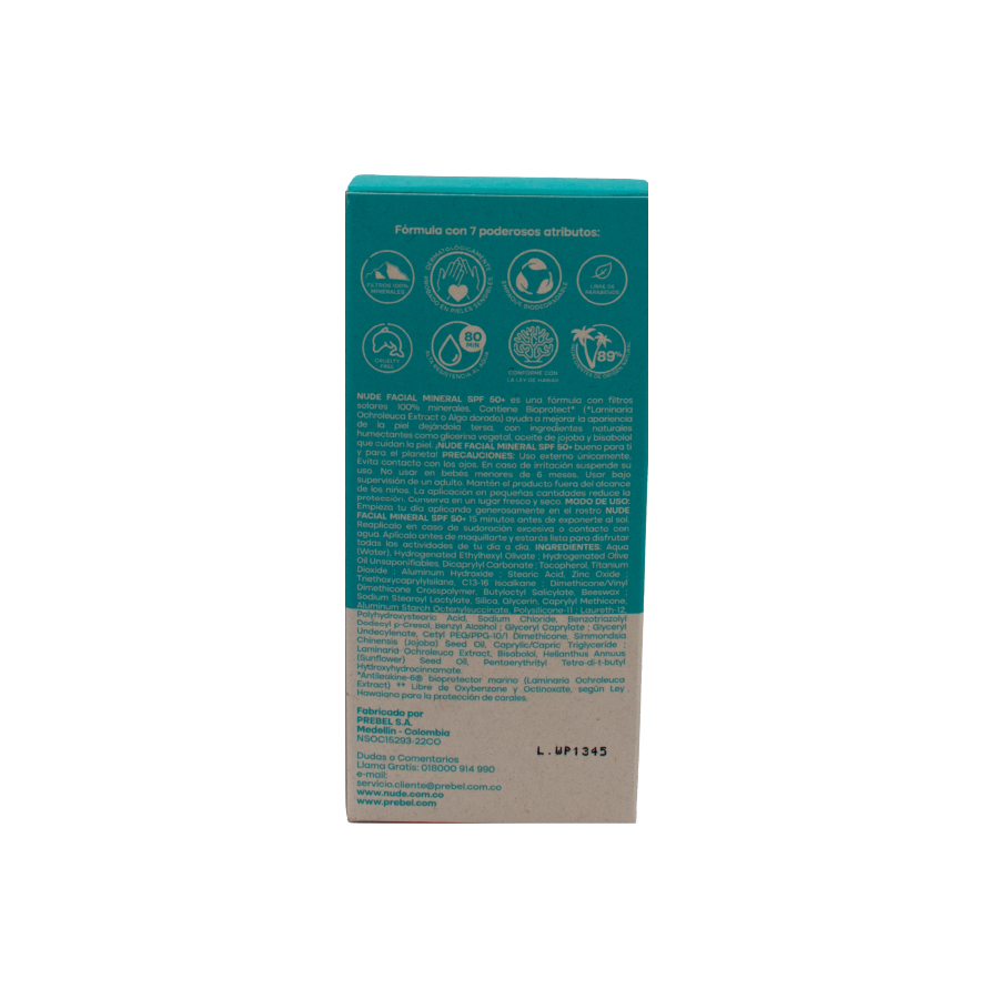 Protector Solar Nude Facial Mineral 40ml